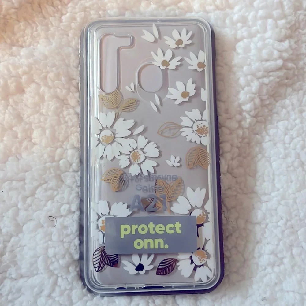 Samsung Galaxy A21 Floral Gel Rubber Case, protect onn.
